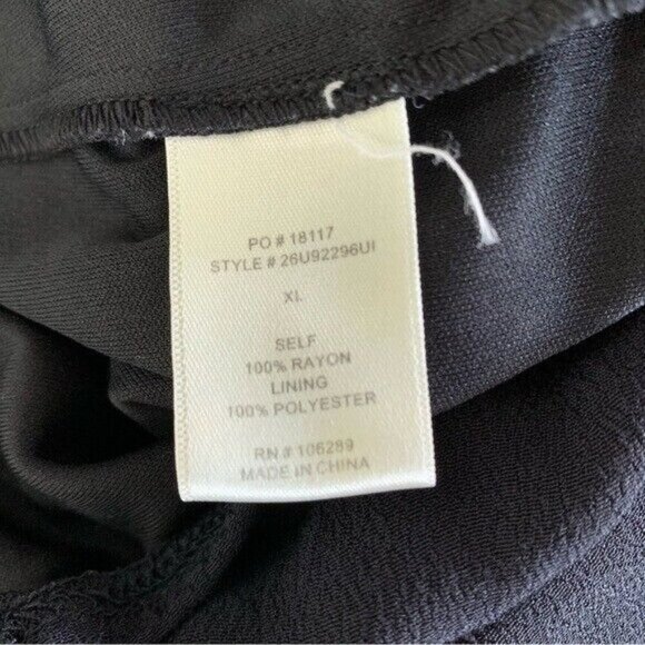 Row A XL Black Sleeveless Wide Leg Jumpsuit Flowy Lightweight Stretchy Chic - Picture 7 of 7